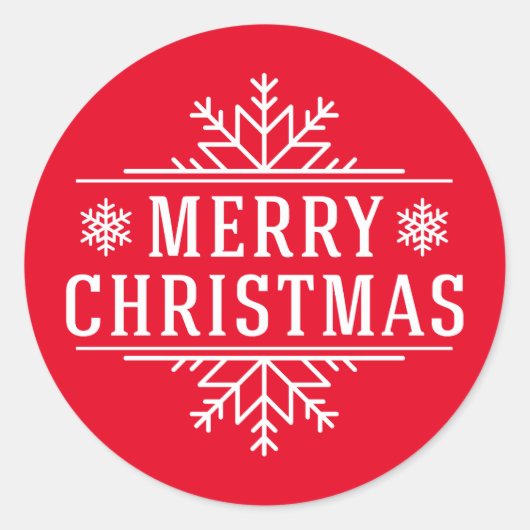 Vakantie Stickers Vrolijk kerstfeest (Voorkant)