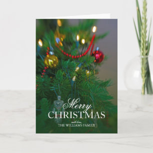 Vakantie stilleven. De boom van Kerstmis Feestdagen Kaart