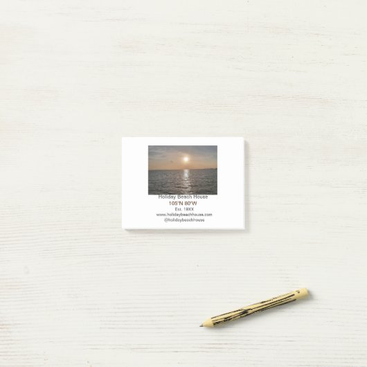 Vakantie strand oceaan huis lengtegraad breedtegra post-it® notes (Op bureau)