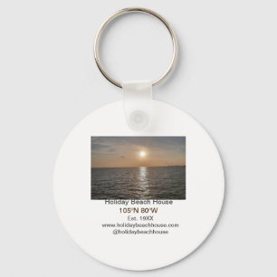 Vakantie strand oceaan huis lengtegraad breedtegra sleutelhanger