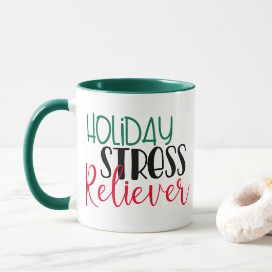 Vakantie Stress Reliever | Cool Kerst Drink Mok (Met donut)