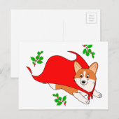 Vakantie Super Corgi met Cape Feestdagenkaart (Voorkant / Achterkant)