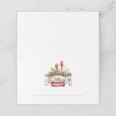 Vakantie tafel plaats kaart (Buitenkant ongevouwen)