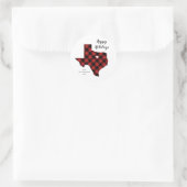 Vakantie Tartan Texas Ronde Sticker (Tas)
