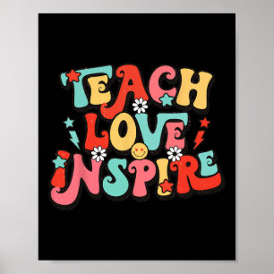 Vakantie Terug naar school Leren Liefde Inspireren Poster