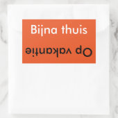 Vakantie/Thuis  Koffer sticker (Tas)