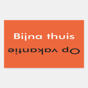 Vakantie/Thuis  Koffer sticker