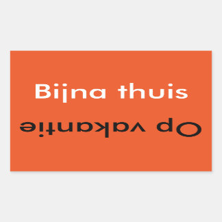 Vakantie/Thuis  Koffer sticker