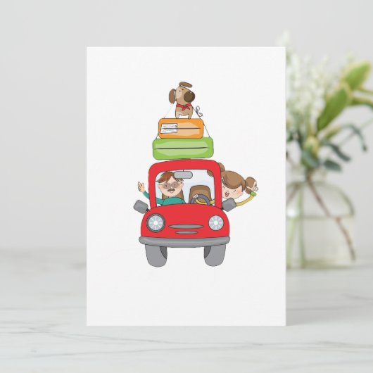 Vakantie tijdens feestdagen kaart (Staand voorkant)