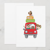 Vakantie tijdens feestdagen kaart (Voorkant / Achterkant)