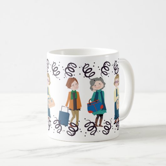 Vakantie, toerisme en reislust koffiemok (Voorkant rechts)