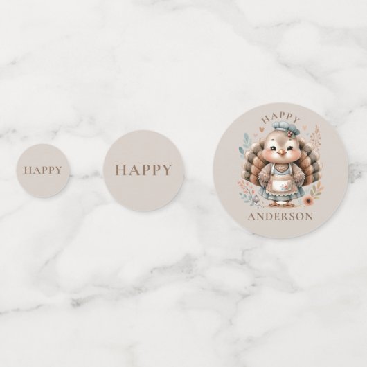 Vakantie Turkije Aangepaste tekst toevoegen Confetti (Voorkanten)