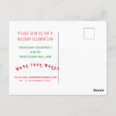 Vakantie Ugly Sweater aangepaste thema uitnodiging (Achterkant)