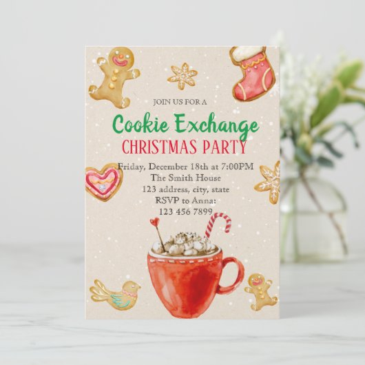 Vakantie-uitnodiging Kaart (Staand voorkant)