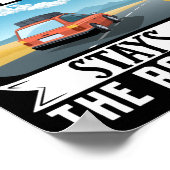 Vakantie van de reiziger op de weg poster (Hoek)