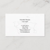 Vakantie van het vliegtuig voor reisagent Wereldka Visitekaartje (Achterkant)