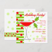 Vakantie van Holly Cocktail Kaart (Voorkant / Achterkant)