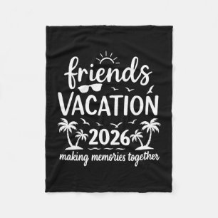 Vakantie van vrienden 2026 Tropisch strandteam  Fleece Deken