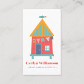 Vakantie Vastgoed Foto QR Code Fun Beach House Visitekaartje (Voorkant)