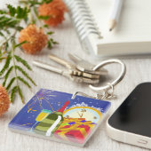 Vakantie viering Sleutelhanger (Voorkant Rechts)