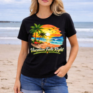 Vakantie voelt goed Eiland Zomer T-shirt USA