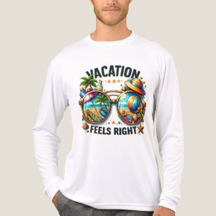 Vakantie voelt goed Premium lange mouwen USA Tri-Blend Shirt