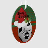 Vakantie-voetontwerp| DIY-naam Ornament (voorkant)