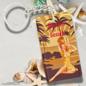 Vakantie voor  dame op het strand in Mexico Sleutelhanger