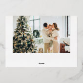 Vakantie voor feestdag met de Folie voor het scrip Folie Feestdagenkaart (Achterkant)