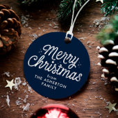 Vakantie voor feestdagen met kerstretro-script bedankjes labels