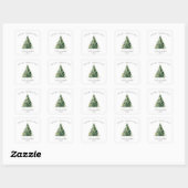 Vakantie voor prettige kerstbomen vierkante sticker (Vel)