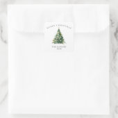 Vakantie voor prettige kerstbomen vierkante sticker (Tas)
