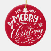 Vakantie voor prettige kerstfeestdag keramisch ornament (Voorkant)