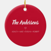 Vakantie voor prettige kerstfeestdag keramisch ornament (Achterkant)