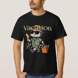 Vakantie Wachtre Robot Leuke Zomer Heren T-shirt