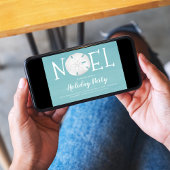 Vakantie Waterverf Turquoise Noel Sand Dollar Kaart