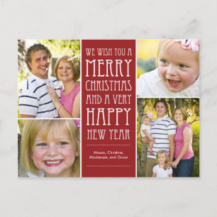 Vakantie wensen Kerstkaart Briefkaart