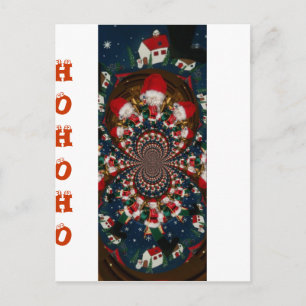 Vakantie wervelingen: Retro Christmas Art Statione Briefkaart