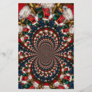 Vakantie wervelingen: Retro Christmas Art Statione Briefpapier