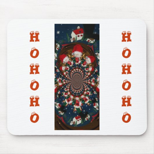 Vakantie wervelingen: Retro Christmas Art Statione Muismat (Voorkant)