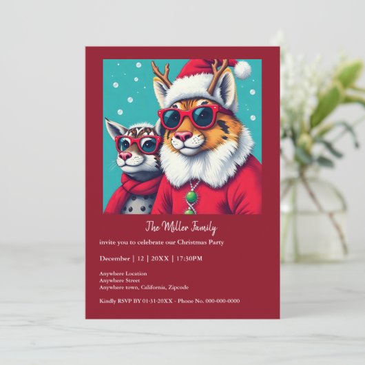 Vakantie wezens in de vermomming van Kerstmis (Staand voorkant)