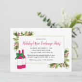 Vakantie Wijn Exchange Party uitnodigen Kaart (Staand voorkant)