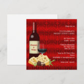 Vakantie Wijn kaas cocktail party dineren formeel Kaart (Voorkant / Achterkant)