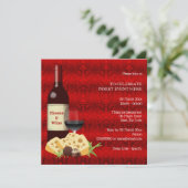 Vakantie Wijn kaas cocktail party dineren formeel Kaart (Staand voorkant)