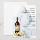 Vakantie wijn kaas winter sneeuw corporate kaart (Voorkant / Achterkant)