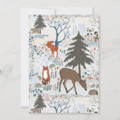 Vakantie Winterbossen Dieren Feestdagenkaart (Voorkant)