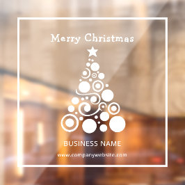 Vakantie Witte Kerstboom Raamdecoratie Raamsticker