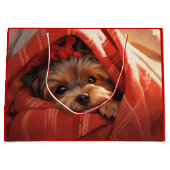 Vakantie Yorkshire Terrier Groot Cadeauzakje (Voorkant)