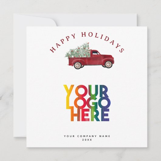 Vakantie Zakelijk Zakelijk Logo Kerstboom (Voorkant)