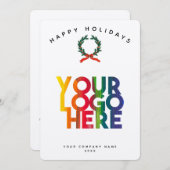 Vakantie zakelijke Logo kerstmis Kaart (Voorkant / Achterkant)